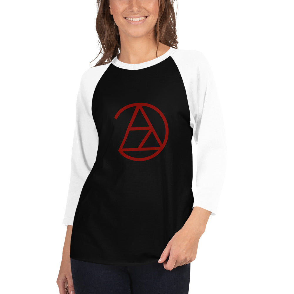 Ash N Dust Art Logo 3/4 sleeve raglan shirt