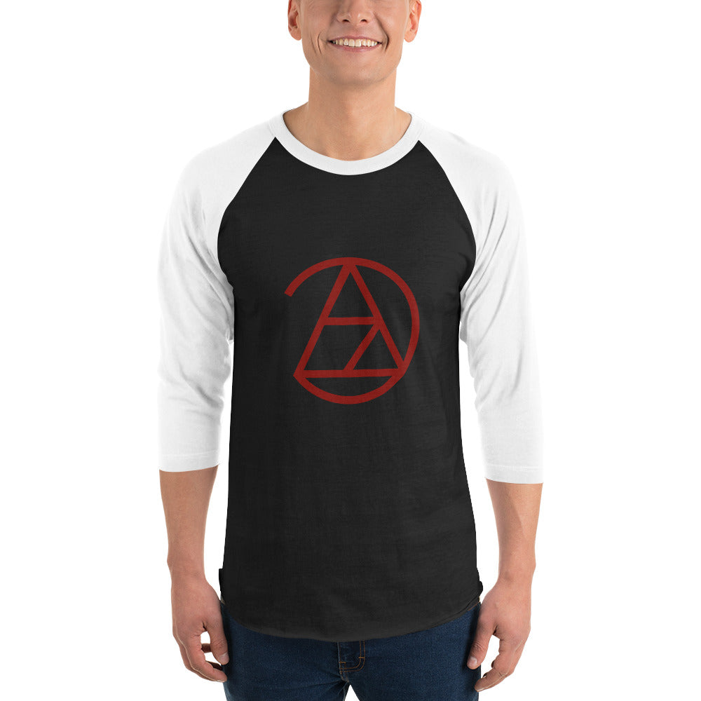 Ash N Dust Art Logo 3/4 sleeve raglan shirt