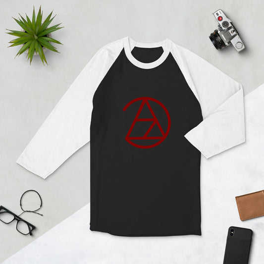 Ash N Dust Art Logo 3/4 sleeve raglan shirt