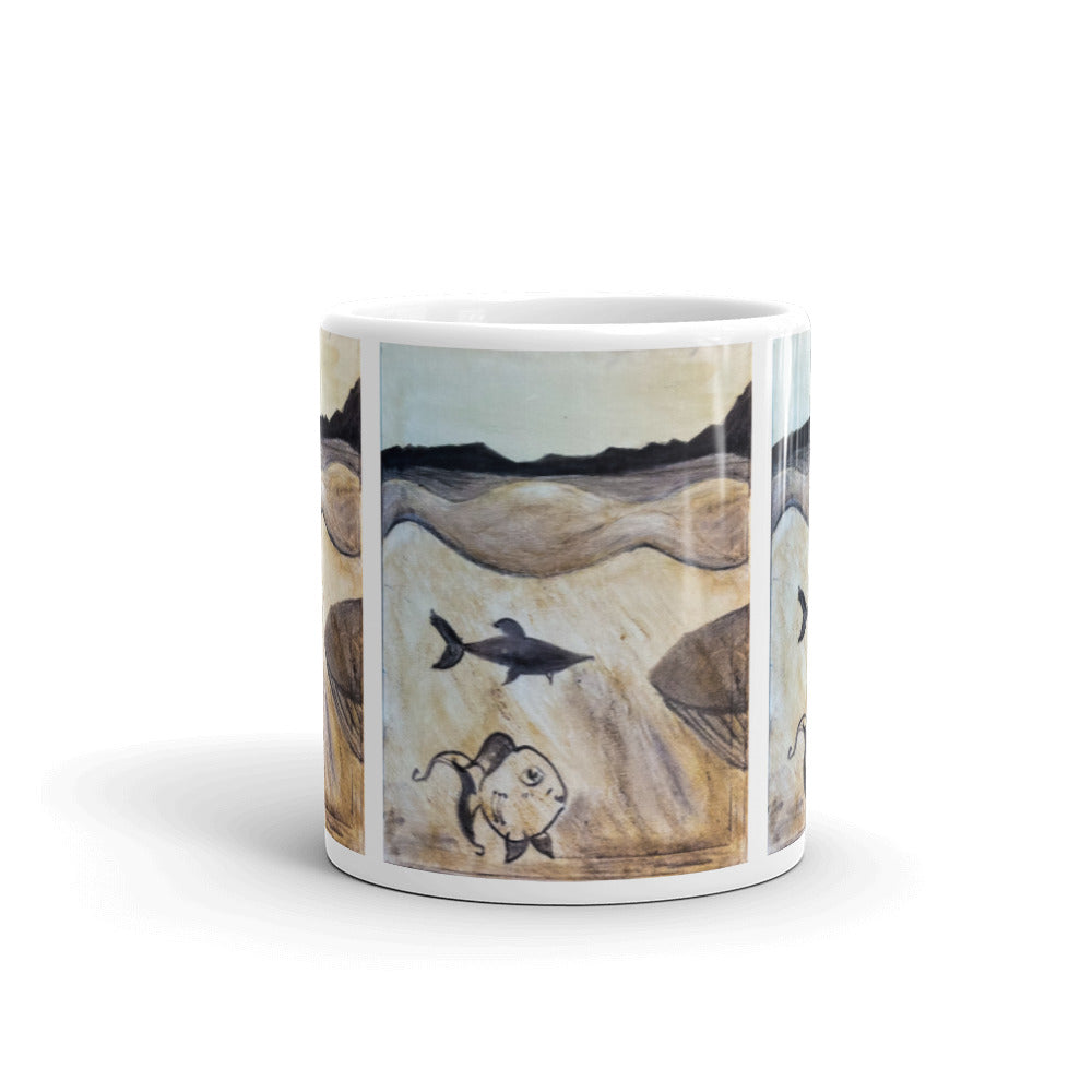 Fish Arc • Dawn • White Mug