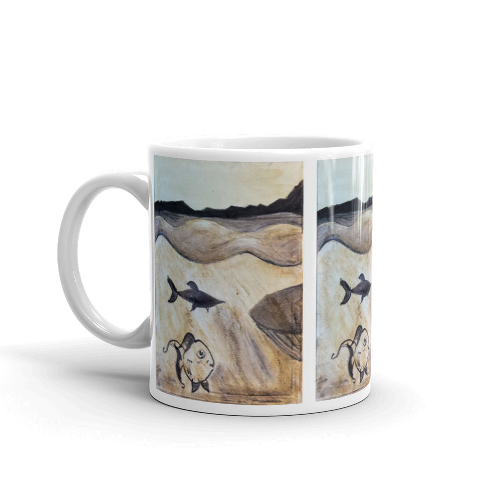 Fish Arc • Dawn • White Mug