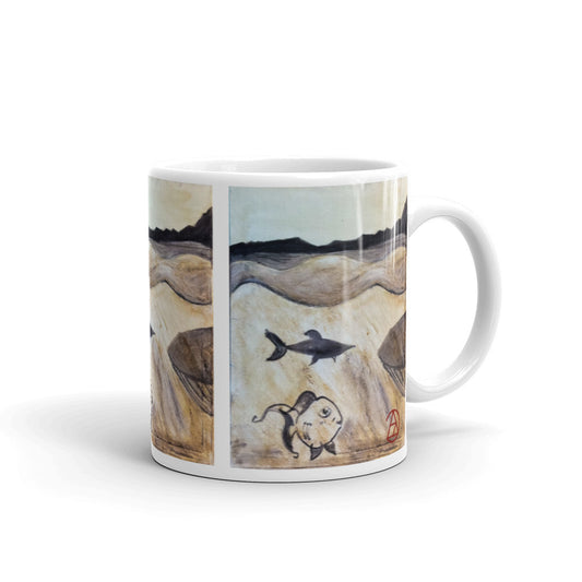 Fish Arc • Dawn • White Mug