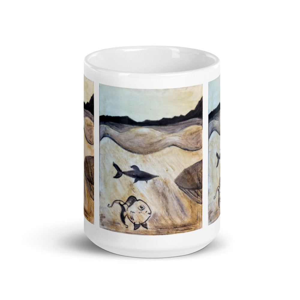 Fish Arc • Dawn • White Mug