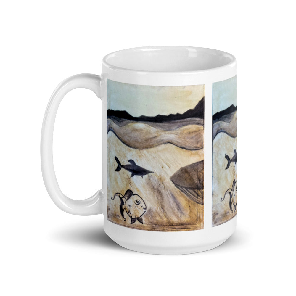 Fish Arc • Dawn • White Mug